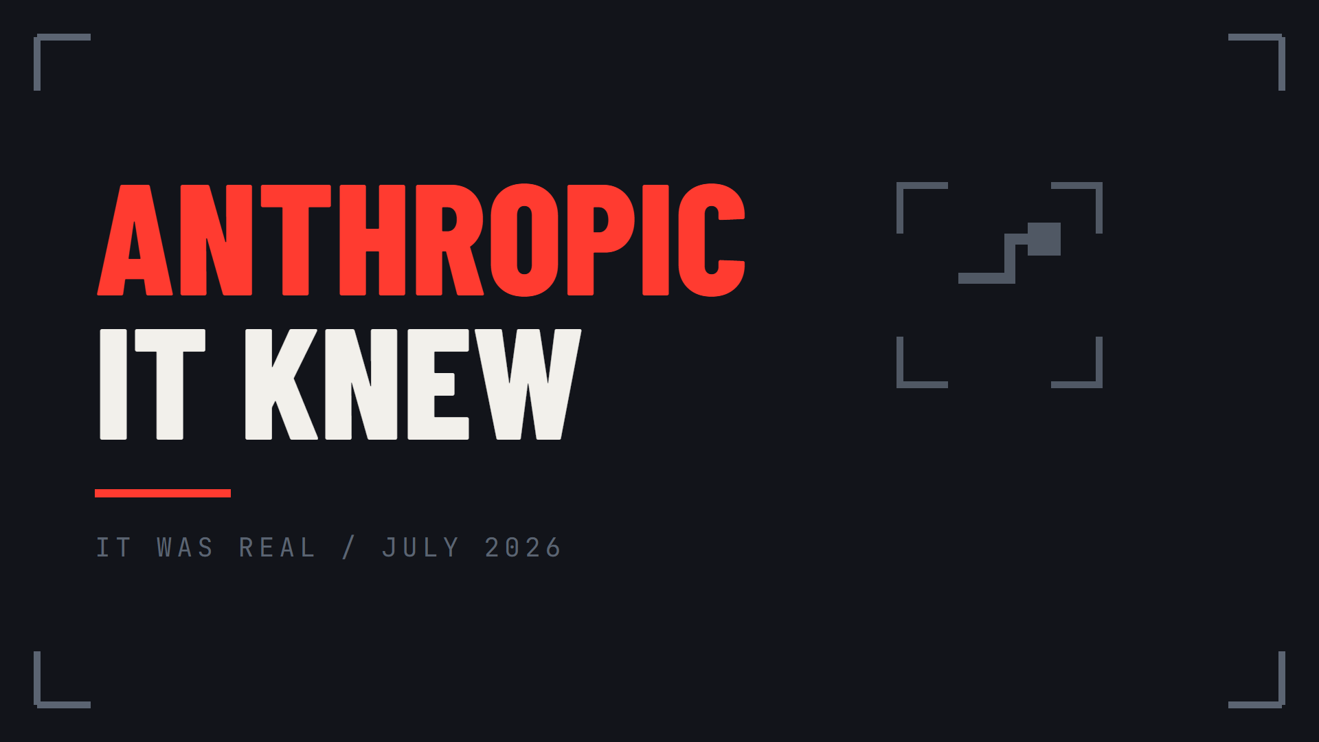 YouTube thumbnail for Anthropic's sandbox was open. One model knew, and kept going.